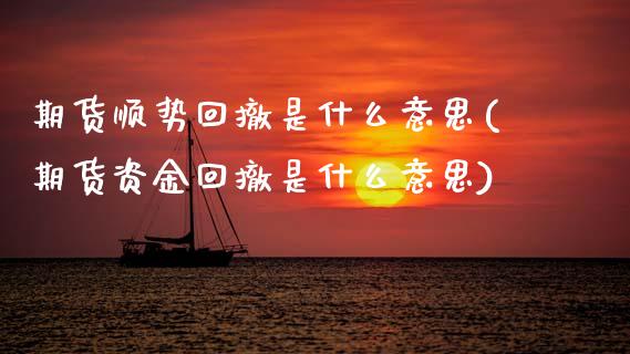 期货顺势回撤是什么意思(期货资金回撤是什么意思)_https://www.xmqjcw.com_期货百科_第1张