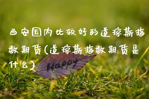 西安国内比较好的道琼斯指数期货(道琼斯指数期货是什么)_https://www.xmqjcw.com_期货开户_第1张
