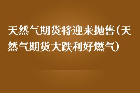 天然气期货将迎来抛售(天然气期货大跌利好燃气)_https://www.xmqjcw.com_期货投资_第1张