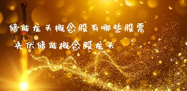 储能龙头概念股有哪些股票 光伏储能概念股龙头_https://www.xmqjcw.com_股票投资_第1张