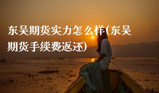东吴期货实力怎么样(东吴期货手续费返还)_https://www.xmqjcw.com_基金理财_第1张
