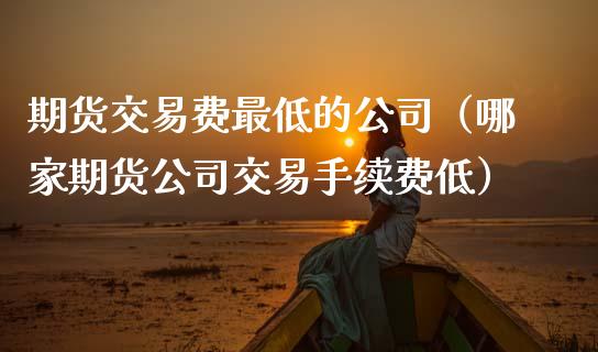 期货交易费最低的公司（哪家期货公司交易手续费低）_https://www.xmqjcw.com_期货投资_第1张