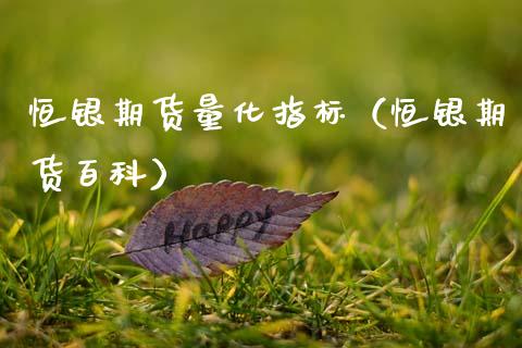 恒银期货量化指标（恒银期货百科）_https://www.xmqjcw.com_期货直播室_第1张