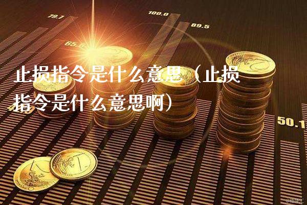 止损指令是什么意思（止损指令是什么意思啊）_https://www.xmqjcw.com_期货直播室_第1张