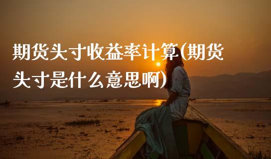期货头寸收益率计算(期货头寸是什么意思啊)_https://www.xmqjcw.com_期货投资_第1张