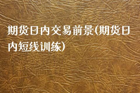 期货日内交易前景(期货日内短线训练)_https://www.xmqjcw.com_期货投资_第1张