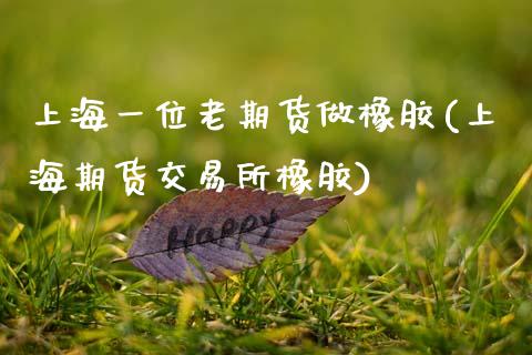 上海一位老期货做橡胶(上海期货交易所橡胶)_https://www.xmqjcw.com_期货百科_第1张