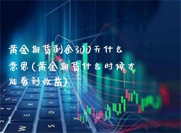黄金期货剩余300天什么意思(黄金期货什么时候才能看到收益)_https://www.xmqjcw.com_期货开户_第1张