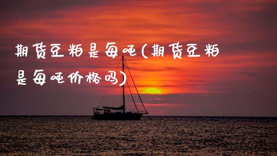 期货豆粕是每吨(期货豆粕是每吨价格吗)_https://www.xmqjcw.com_期货直播室_第1张