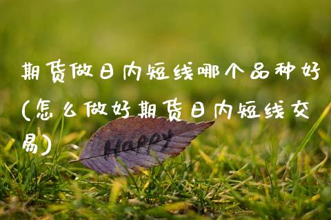 期货做日内短线哪个品种好(怎么做好期货日内短线交易)_https://www.xmqjcw.com_期货直播室_第1张