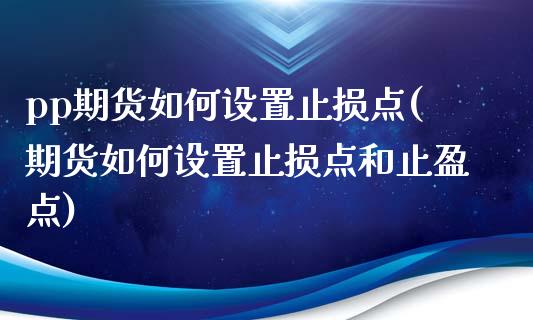 pp期货如何设置止损点(期货如何设置止损点和止盈点)_https://www.xmqjcw.com_期货百科_第1张
