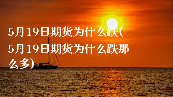 5月19日期货为什么跌(5月19日期货为什么跌那么多)_https://www.xmqjcw.com_期货行情_第1张