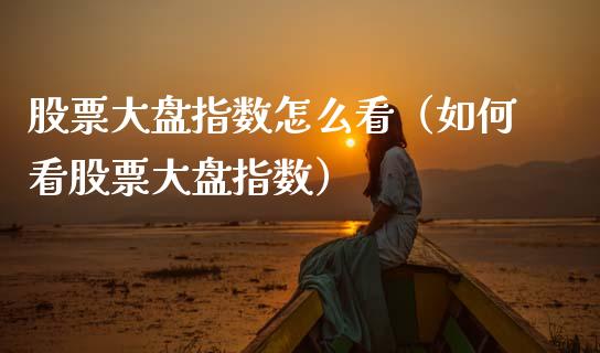 股票大盘指数怎么看（如何看股票大盘指数）_https://www.xmqjcw.com_期货直播室_第1张