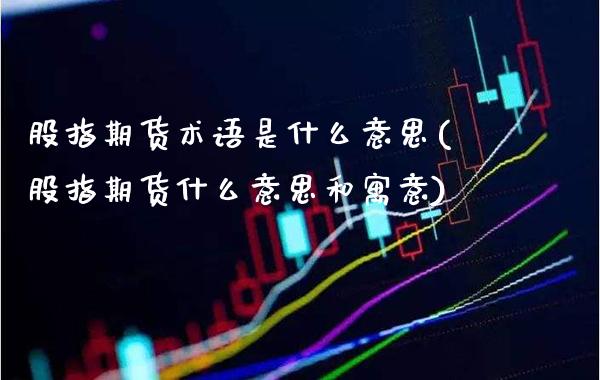 股指期货术语是什么意思(股指期货什么意思和寓意)_https://www.xmqjcw.com_期货百科_第1张
