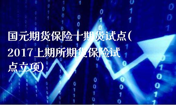 国元期货保险十期货试点(2017上期所期货保险试点立项)_https://www.xmqjcw.com_期货投资_第1张