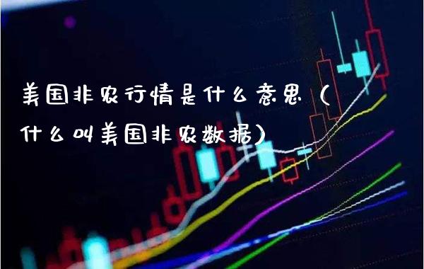 美国非农行情是什么意思（什么叫美国非农数据）_https://www.xmqjcw.com_期货投资_第1张