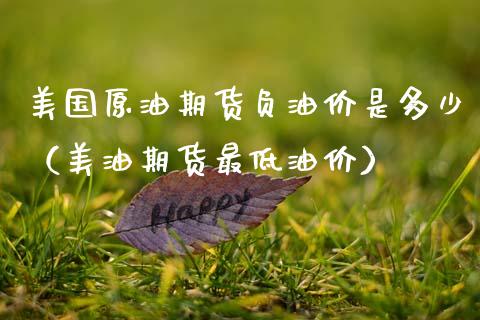 美国原油期货负油价是多少（美油期货最低油价）_https://www.xmqjcw.com_期货直播室_第1张