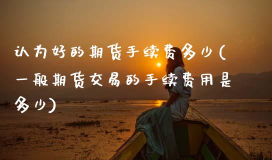 认为好的期货手续费多少(一般期货交易的手续费用是多少)_https://www.xmqjcw.com_期货百科_第1张