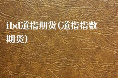ibd道指期货(道指指数期货)_https://www.xmqjcw.com_股票投资_第1张