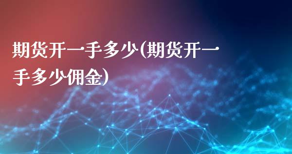 期货开一手多少(期货开一手多少佣金)_https://www.xmqjcw.com_期货直播室_第1张