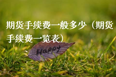 期货手续费一般多少（期货手续费一览表）_https://www.xmqjcw.com_期货直播室_第1张
