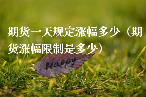 期货一天规定涨幅多少（期货涨幅**是多少）_https://www.xmqjcw.com_期货投资_第1张