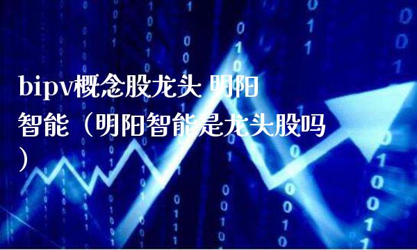 bipv概念股龙头 明阳智能（明阳智能是龙头股吗）_https://www.xmqjcw.com_股票投资_第1张