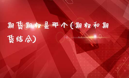 期货期权是那个(期权和期货结合)_https://www.xmqjcw.com_期货百科_第1张