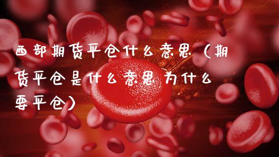 西部期货平仓什么意思（期货平仓是什么意思,为什么要平仓）_https://www.xmqjcw.com_期货直播室_第1张