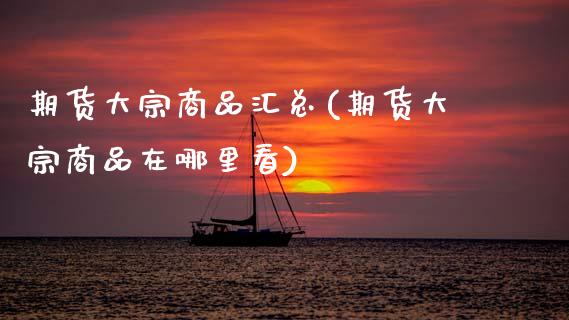 期货大宗商品汇总(期货大宗商品在哪里看)_https://www.xmqjcw.com_基金理财_第1张