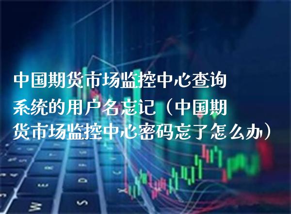 中国期货市场监控中心查询系统的用户名忘记（中国期货市场监控中心密码忘了怎么办）_https://www.xmqjcw.com_期货投资_第1张