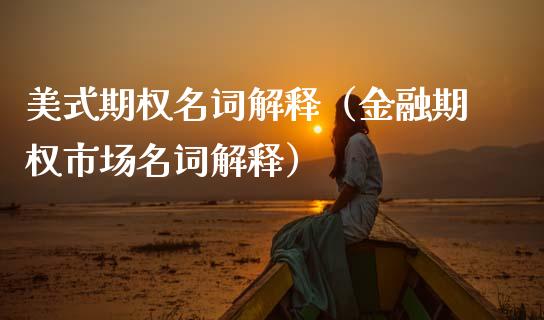 美式期权名词解释（金融期权市场名词解释）_https://www.xmqjcw.com_期货直播室_第1张