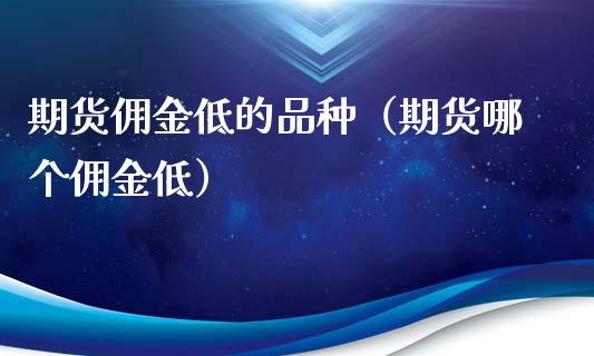 期货佣金低的品种（期货哪个佣金低）_https://www.xmqjcw.com_期货直播室_第1张