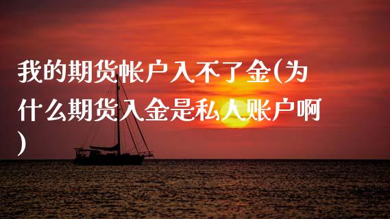 我的期货帐户入不了金(为什么期货入金是私人账户啊)_https://www.xmqjcw.com_期货行情_第1张
