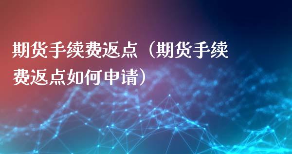期货手续费返点（期货手续费返点如何申请）_https://www.xmqjcw.com_期货投资_第1张