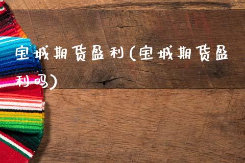 宝城期货盈利(宝城期货盈利吗)_https://www.xmqjcw.com_期货投资_第1张