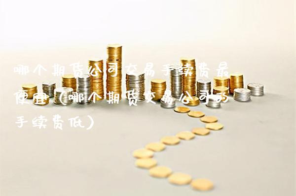 哪个期货公司交易手续费最便宜（哪个期货交易公司的手续费低）_https://www.xmqjcw.com_期货直播室_第1张