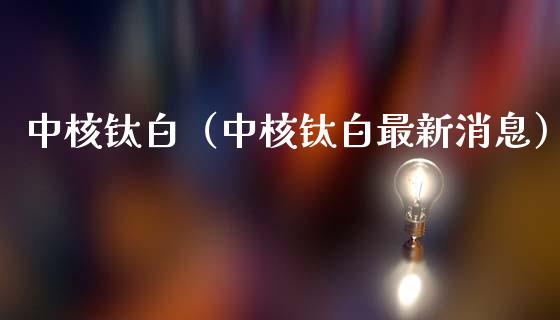 中核钛白（中核钛白最新消息）_https://www.xmqjcw.com_期货行情_第1张