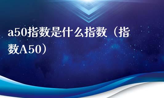 a50指数是什么指数（指数A50）_https://www.xmqjcw.com_期货行情_第1张