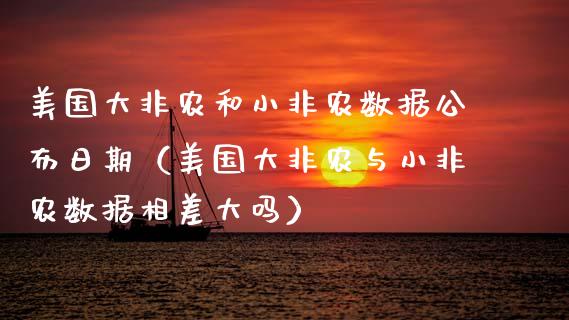 美国大非农和小非农数据公布日期（美国大非农与小非农数据相差大吗）_https://www.xmqjcw.com_期货投资_第1张