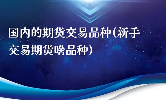 国内的期货交易品种(新手交易期货啥品种)_https://www.xmqjcw.com_股票投资_第1张