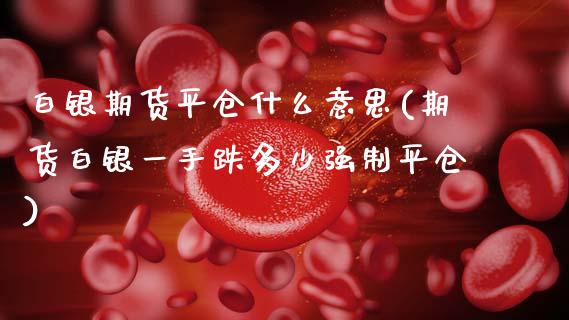 白银期货平仓什么意思(期货白银一手跌多少强制平仓)_https://www.xmqjcw.com_期货百科_第1张