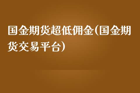 国金期货超低佣金(国金期货交易平台)_https://www.xmqjcw.com_期货百科_第1张