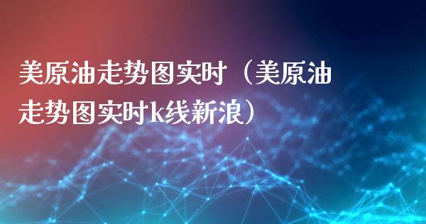 美原油走势图实时（美原油走势图实时k线新浪）_https://www.xmqjcw.com_期货直播室_第1张