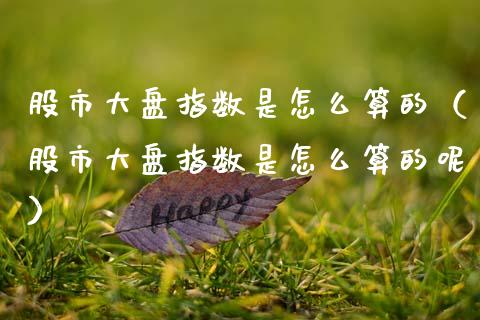 股市大盘指数是怎么算的（股市大盘指数是怎么算的呢）_https://www.xmqjcw.com_期货投资_第1张