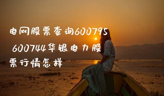 电网股票查询600795 600744华银电力股票行情怎样_https://www.xmqjcw.com_股票投资_第1张